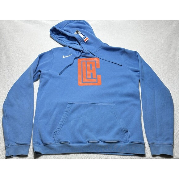 LA Clippers Nike Hoodie Sweatshirt Light Blue Oversized Medium Basketball NBA - Picture 1 of 12